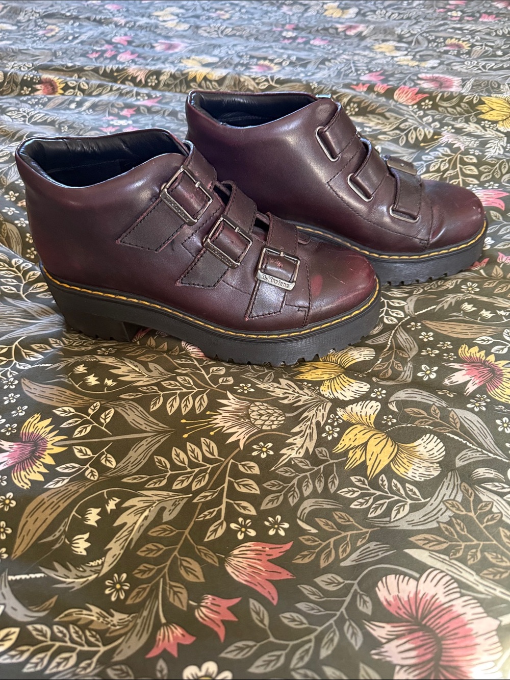 Dr. Marten’s Coppola Wyoming Distressed Burgundy Leather Boot